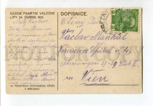 401601 WWI CZECH BREZNICI in favor Red Cross 1915 year RPPC