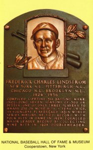 Plaque Of Frederick C. Lindstrom Cooperstown New York NY Vintage Postcard