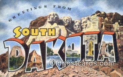 South Dakota USA Large Letter Town Unused 