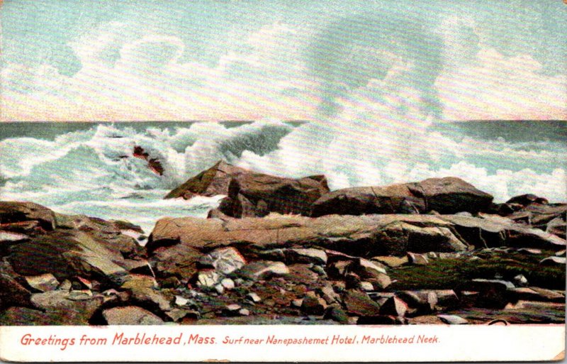 Massachusetts Marblehead Greetings Marblehead Neek Surf Near NanePashemet Hotel