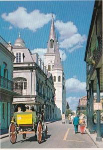 Louisiana New Orleans St Louis Cathedral & Balconies Of The French Quarter