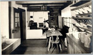 Kitchen in Waelderhaus Girl Scout House Kohler WI Vintage Postcard X03