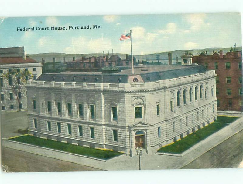 Unused Divided-Back COURT HOUSE Portland Maine ME n4827