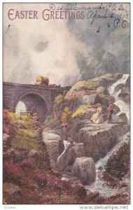 RAPHAEL TUCK & SONS´, #7100; WALES, PU-1909; Ogwen Bridge, Easter Greetings