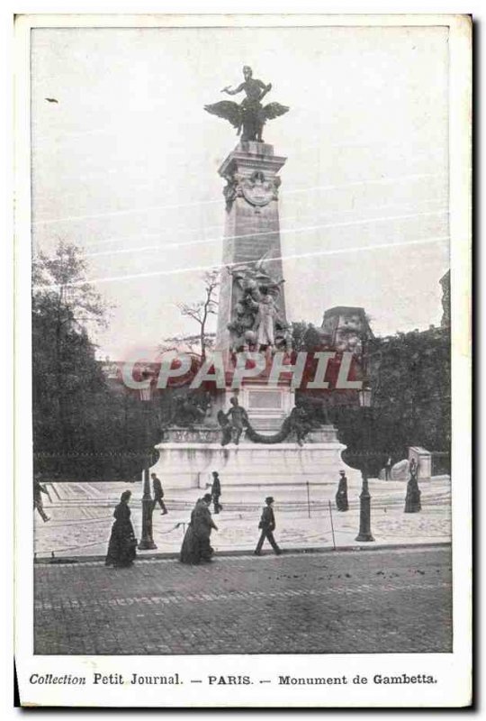 Old Postcard Paris Gambetta Monument