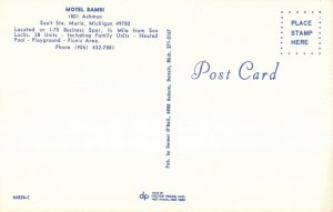 Motel Bambi Sault Ste. Marie Michigan Multi-View Postcard 2R3-186 