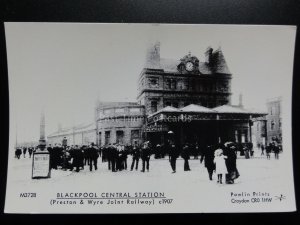 BLACKPOOL CENTRAL STATION c1907 - Pamlin Print Postcard No.M3728
