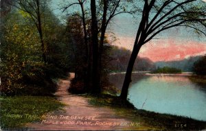 New York Rochester Maplewood Park Indian Trail Along The Genesee River 1916