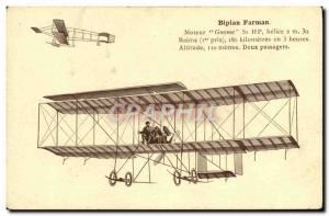 Old Postcard Jet Aviation Farman Biplane Gnome