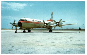Air Florida Lockheed L 188C Electra at Tallahassee Airplane Postcard