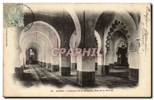 Algeria Algiers Old Postcard Interior of the mosque Navy Street