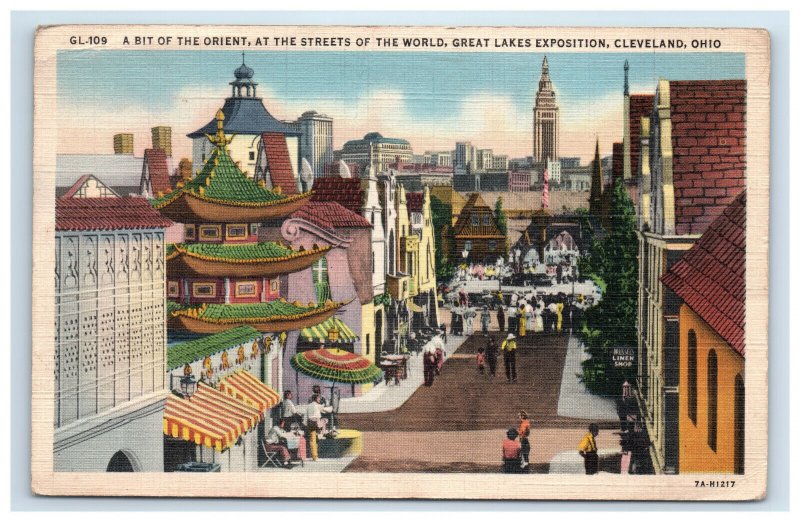 Great Lakes Exposition Cleveland Ohio Postcard Bit of the Orient Linen