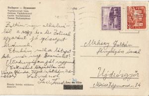 Hungary Budapest Castle Vajdahunyad drawn postcard artist Elesdy I.