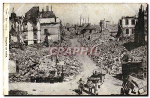 Postcard Old Army Longwy in ruins
