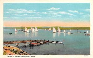 Yachts at Anchor Gloucester, Massachusetts  