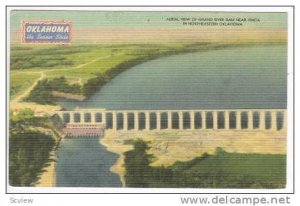 Aerial VIew of Grand River Dam near Vinita in Northeastern, Oklahoma, 30-40s