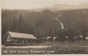 RPPC Postcard Yoho Valley Bungalow Camp  Banff Canada