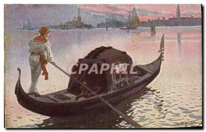 Old Postcard Venezia La Gondola