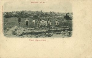 antigua, Negro Village (1900s) Herrnhuter Moravian Mission Postcard