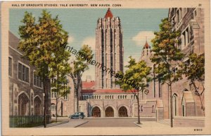 Hall of Graduate Studies Yale University New Haven Conn. Postcard PC317