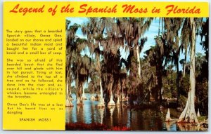 Postcard - Legend of the Spanish Moss in Florida