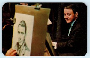 MERV GRIFFIN ~ Famous SINGER & PRODUCER 1967 Posing for and ARTIST  Postcard