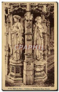 Old Postcard Bourg Church Tomb of Philibert le Beau