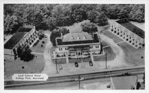 LORD CALVERT HOTEL COLLEGE PARK MARYLAND DEXTER PRESS POSTCARD (c. 1940s)