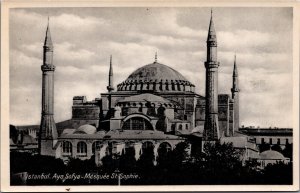 Turkey Istanbul Ayasofya Mosquee St Sophia Vintage Postcard C245