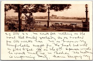 1910's Palma Of Majorca Spain From The Reina Victoria Hotel Posted Postcard