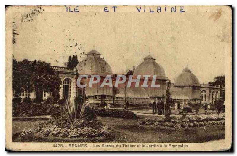 Postcard Old Rennes s Greenhouses and Garden Tabor is the French