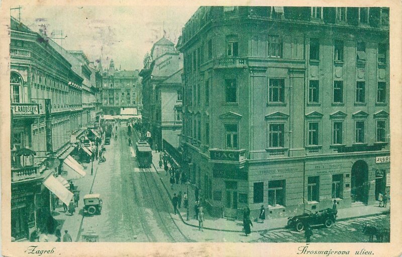 Postcard Croatia Zagreb street view