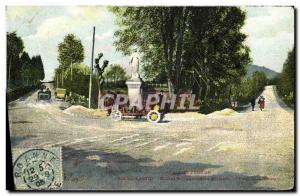 Postcard Old Automobile Auvergne Bourg Lastic