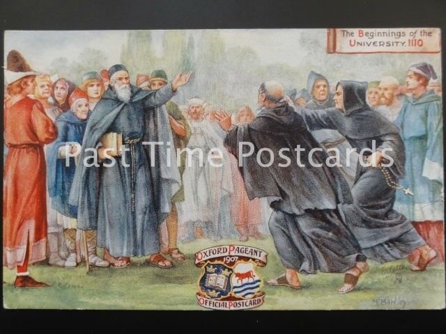 c1907 Tucks Oxford Pageant: The Beginnings of the University 1110 - M. Bowley