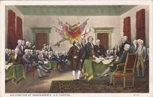 Washington D C Declaration Of Independence Painting In Rotunda Of U S Capitol...