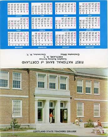 Suny Cortland State Teachers College, New York - Postcard And Calendar | United States - New York - Other, Postcard / Hippostcard