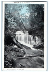 c1920 Scenic View Wagner Falls Munising Michigan MI Waterfalls Unposted Postcard