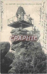 Old Postcard Saint Die Roche Fir Dry and Observatory Military Army