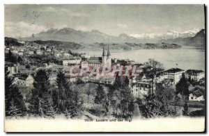 Old Postcard Luzern Und der Rigi