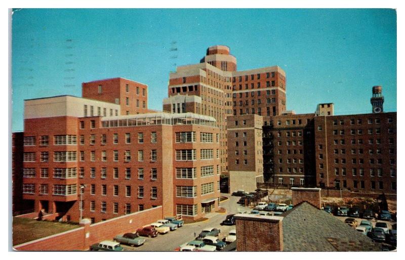 1956 University Hospital, University of Maryland, Baltimore, MD Postcard