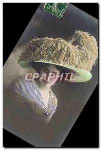 Postcard Old Fashion Female Hairstyle Headdress Hat