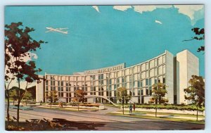 JAMAICA, New York NY~ Roadside RIVIERA IDLEWILD HOTEL Artist View 1960s Postcard