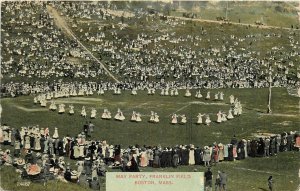 Postcard C-1910 Massachusetts Boston May Party Franklin Field MA24-3499