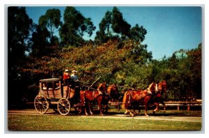 Vintage 1960's Postcard Stage Coach Knott's Berry Farm Buena Park California
