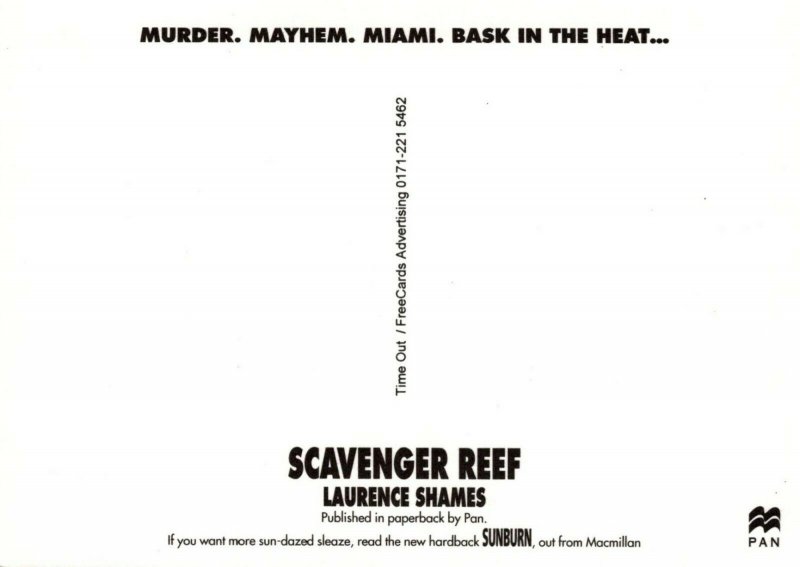 Literature Advertising Postcard - Scavenger Reef, Laurence Shames RR8538