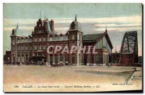 Old Postcard Calais Station North Coast