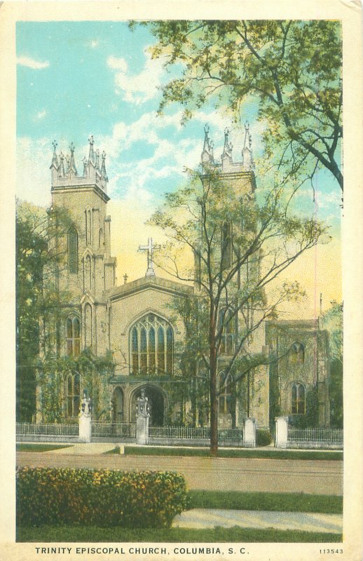 Columbia, South Carolina Trinity Episcopal Church Postcard