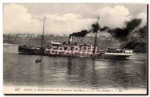 Algeria Oran Old Postcard Company General Maritime Transport On Sidi Brahim