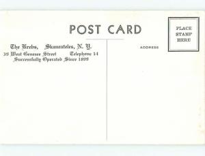 Unused W-Border KREBS RESTAURANT & INN MOTEL Skaneateles New York NY u9553@