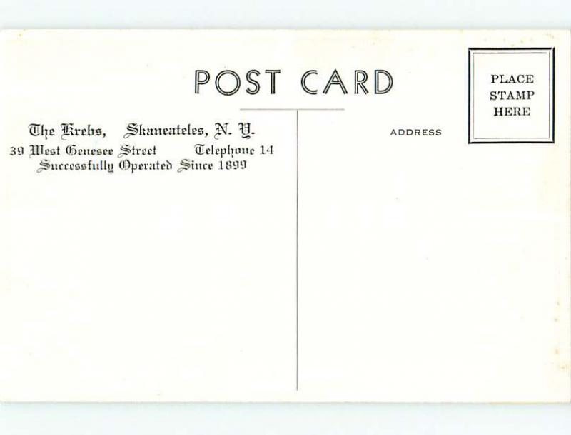 Unused W-Border KREBS RESTAURANT & INN MOTEL Skaneateles New York NY u9553@